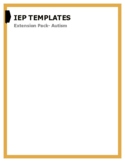 IEP Templates Manual- Autism Extension Pack