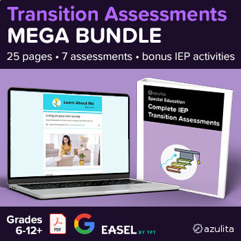 Preview of IEP Transition Assessments — Mega Bundle — PDF & Google Forms