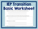 IEP Transition Basic Worksheet