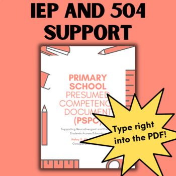 Preview of IEP and 504 Accommodations and Support for Neurodivergent Students - PSPC