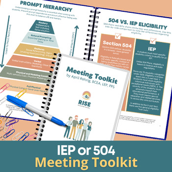 Preview of IEP and 504 Meeting Toolkit