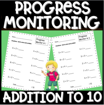 IEP and RTI Progress Monitoring - Math Fact Fluency - Addition to 10