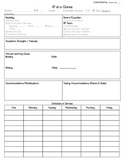 IEP at a Glance or IEP Snapshot  Form* Special Education * Editable