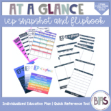 IEP at a Glance | IEP Snapshot and Flipbook | Editable, Fi