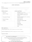 IEP at a Glance single page form 