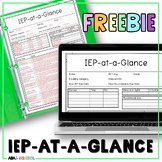 IEP-at-a-glance | IEP Goals and Objectives Tracking Easy Sheet