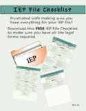 IEP file checklist