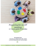 IEP guide, note tracker and checklist for parents