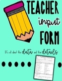 IEP input BUNDLE - teacher/counselor input, reminders, spe