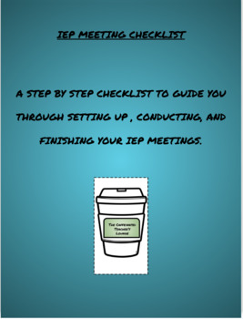 Preview of IEP meeting checklist 