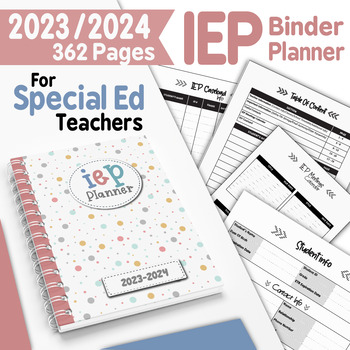 Preview of IEP planner for teachers 2023-2024 Version 2