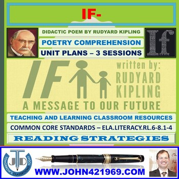 Preview of IF- BY RUDYARD KIPLING - DIDACTIC POEM - UNIT PLANS