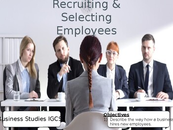 Preview of IGCSE Business Studies - Unit 2.3 (Recruitment, Selection, Training)
