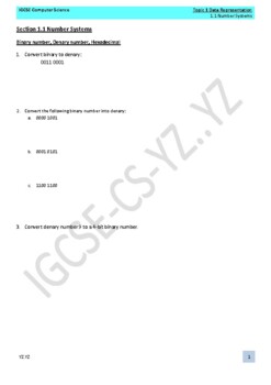 data representation computer science past papers