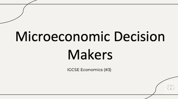 Preview of IGCSE Economics (0455) Chapter 3 Teaching Slides