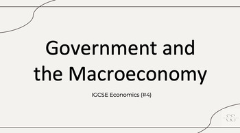 Preview of IGCSE Economics (0455) Chapter 4 Teaching Slides