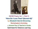 IGCSE Poetry: 'How Do I Love Thee?' ("Sonnet 43") by Eliza