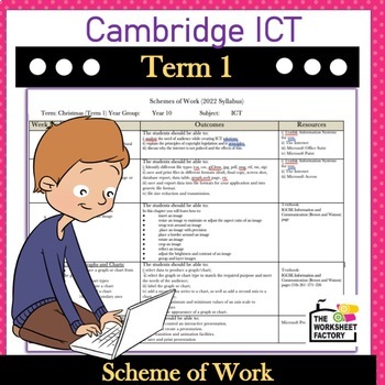 Preview of IGCSE KS4 Year 10 Term 1 ICT SCHEME OF WORK