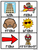IGH IE Long I and E Vowel Teams (Pairs) Pocket Chart Cente
