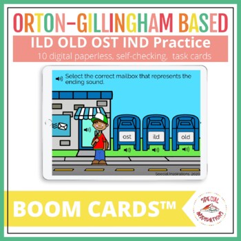 Preview of ILD OST IND OLD | Closed Syllable Exceptions | Science of Reading | BOOM CARDS™