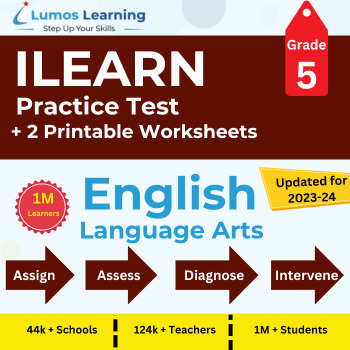 Preview of Online ILEARN Practice Tests + Worksheets, Grade 5 ELA - ILEARN Test Prep