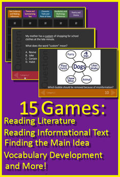 ILEARN ELA Bundle Grades 3 - 5 Practice Tests + Games! Indiana Prep Google