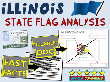 Preview of ILLINOIS State Flag Analysis: fillable boxes, analysis, and fast facts