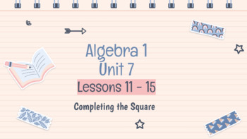 Preview of IM Algebra 1 Math(TM) Unit 7 Lessons 11 - 15 Google Slides