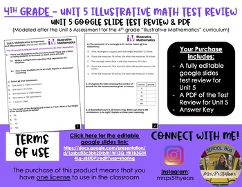IM Grade 4 Math™ Test Review (Unit 5)