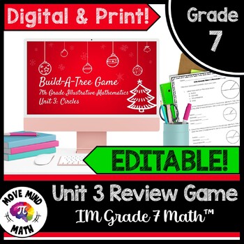 Preview of IM Grade 7 Math™ Unit 3 Review Game | Circles Build A Buddy