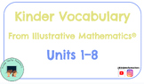 IM K-5™ Kindergarten Vocabulary Cards Bundle Units 1-8