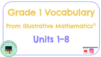 Preview of IM K-5™ Vocabulary Cards Bundle Grade 1 Units 1-8