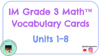 Preview of IM K-5™ Vocabulary Cards Bundle Grade 3 Units 1-7