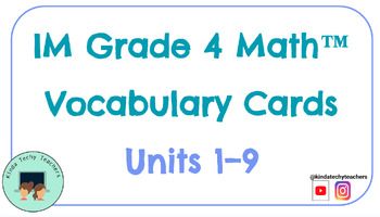 Preview of IM K-5™ Vocabulary Cards Bundle Grade 4 Units 1-9