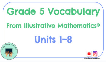 Preview of IM K-5™ Vocabulary Cards Bundle Grade 5 Units 1-8
