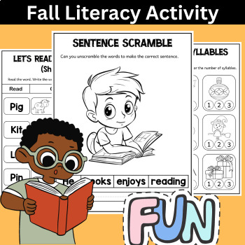 Preview of IMMERSE KINDERGARTNERS IN AUTUMN MAGIC WITH LITERACY ACTIVITIES