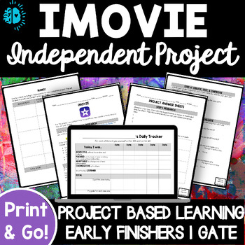 Preview of IMOVIE INDEPENDENT PROJECT Based Learning PBL Genius Hour Early Finisher NO PREP