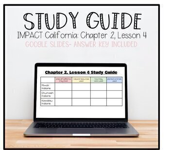 Preview of IMPACT California 3rd Grade Social Studies Study Guide: Chapter 2, Lesson 4