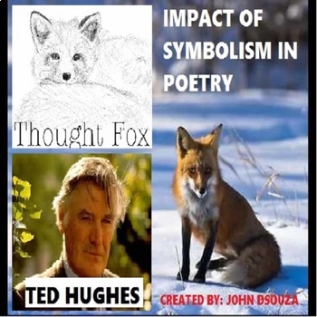 Preview of THE THOUGHT FOX BY TED HUGHES - ANIMAL POEM - UNIT PLANS