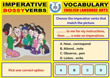 imperative bossy verbs 11 worksheets with answers by john dsouza