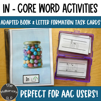 Preview of IN Core Words AAC Adapted Book and Letter Formation Special Education Autism