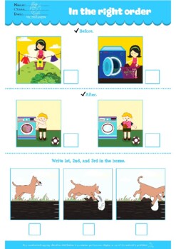 IN THE RIGHT ORDER, sequence, 2 & 3 PICTURES, pictures sequencing, ABA ...