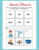 IN Word Family FUN Worksheet Read Cut Paste CVC Families R