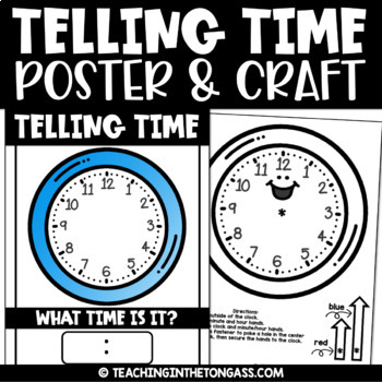 A4 feuilleté Tell The Time Wall Chart 