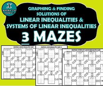 Preview of INB ACTIVITY MAZES - Graphing Linear Inequalities & Systems of Inequalities