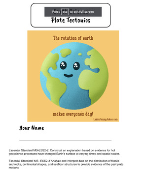 Preview of INB Digital Notebook/Journal Earth Science (Plate Tectonics, Plate Boundaries)