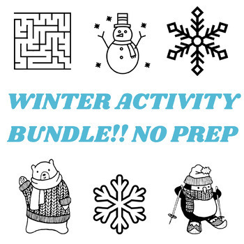 Preview of INCLUSIVE WINTER ACTIVITIES AND COLORING PAGES