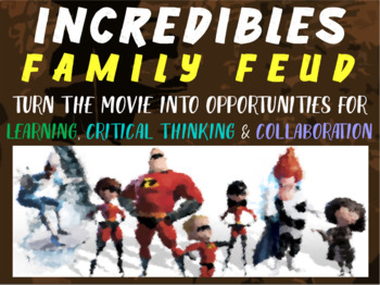 Preview of INCREDIBLES MOVIE FAMILY FEUD GAME - FUN, ENGAGING, INTERACTIVE CLASS ACTIVITY