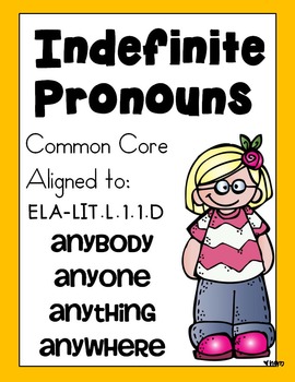 Preview of Indefinite Pronouns Worksheets BUNDLE Distance Learning