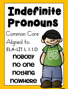 Preview of Indefinite Pronouns: No one, Nobody, Nowhere, Nothing